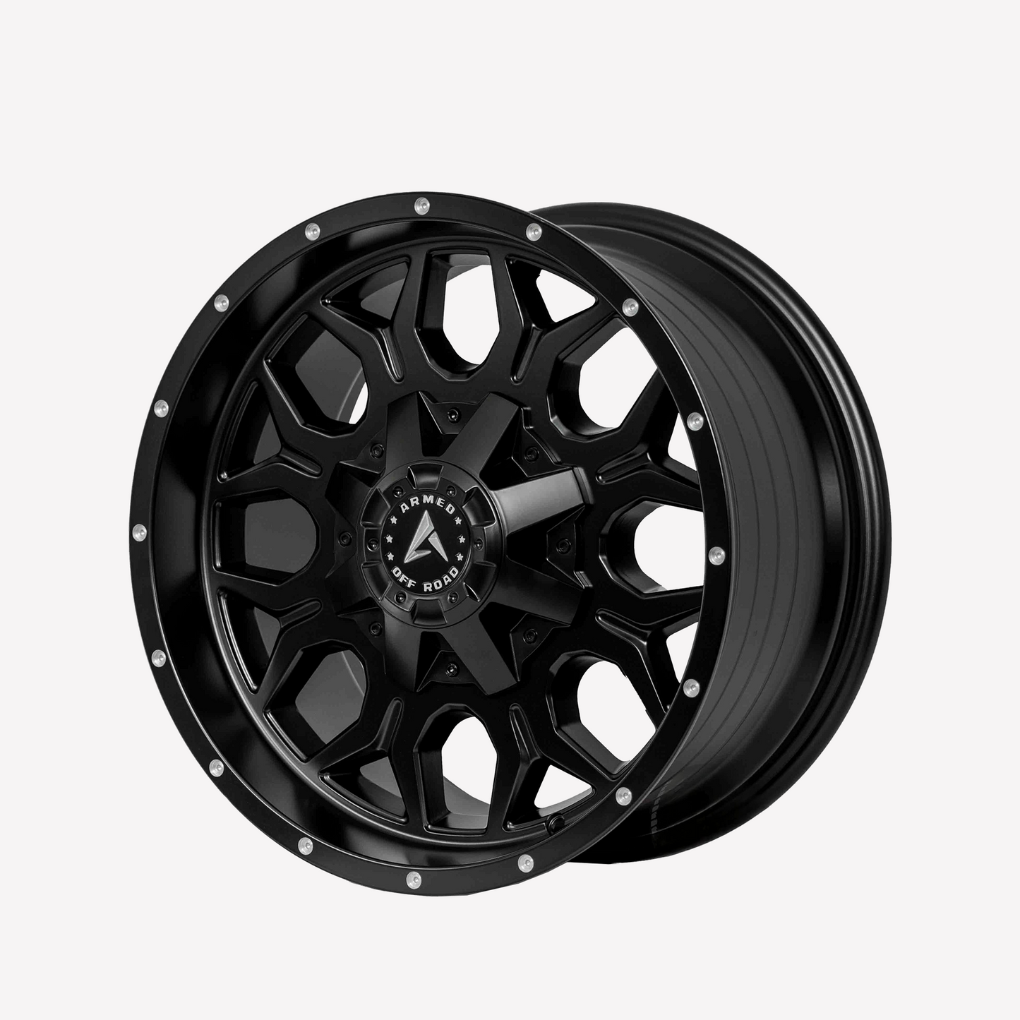 Armed Offroad Infantry Wheel - 18x9 6x135 / 6x139.7 Satin Black + Milled Holes