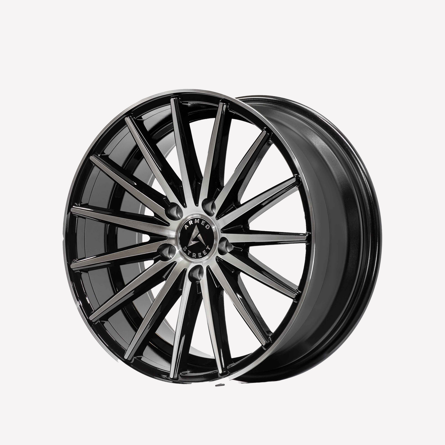 Armed Street Rival Wheel - 17x7.5 5x112 / 5x114.3 Gloss Black Machined