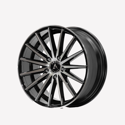 Armed Street Rival Wheel - 17x7.5 5x112 / 5x114.3 Gloss Black Machined