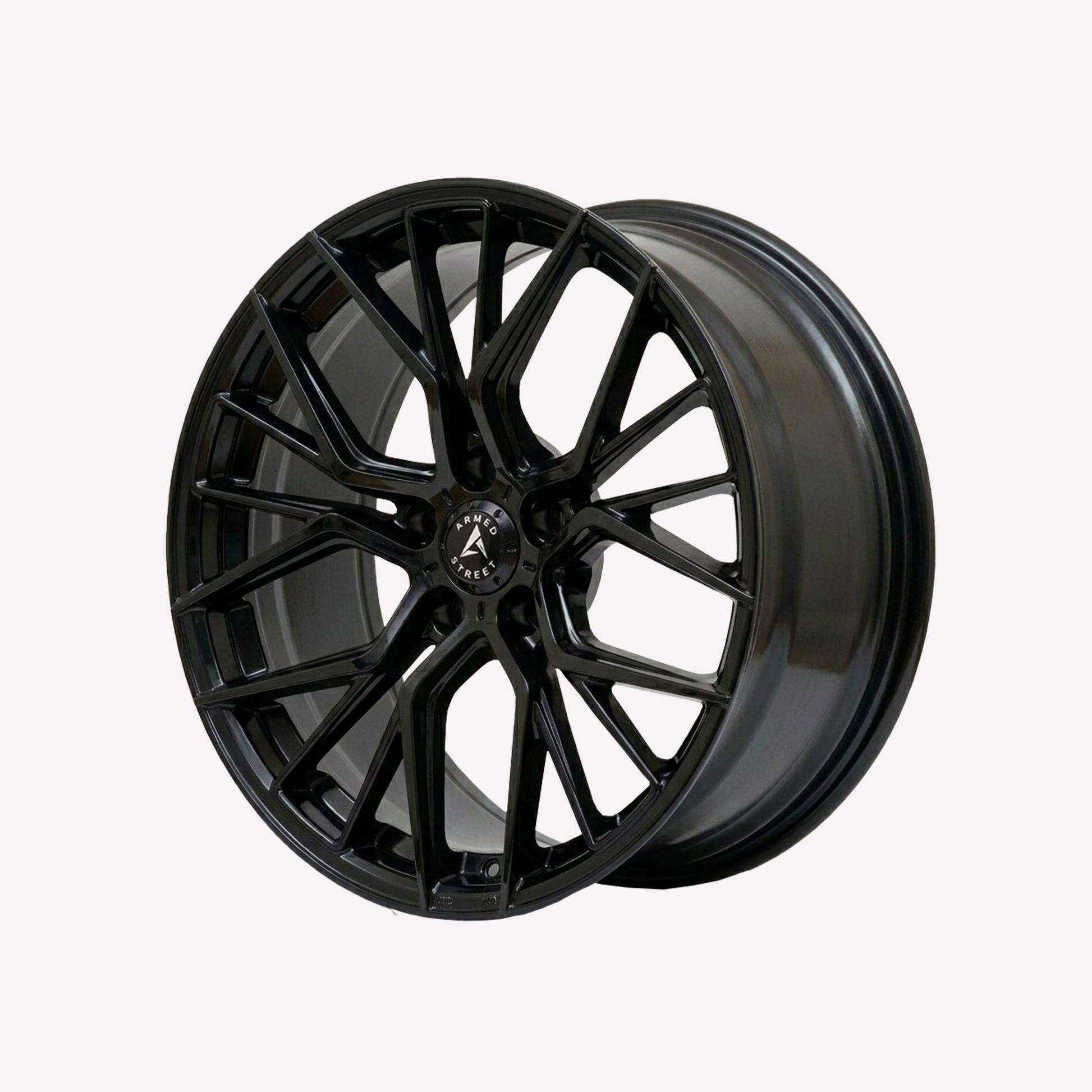 Armed Street Tactical Wheel - 18x8 5x112 / 5x114.3 Gloss Black Machined + Black Clear Coat